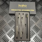 Black weighted Spinner Pen with 4 Refills