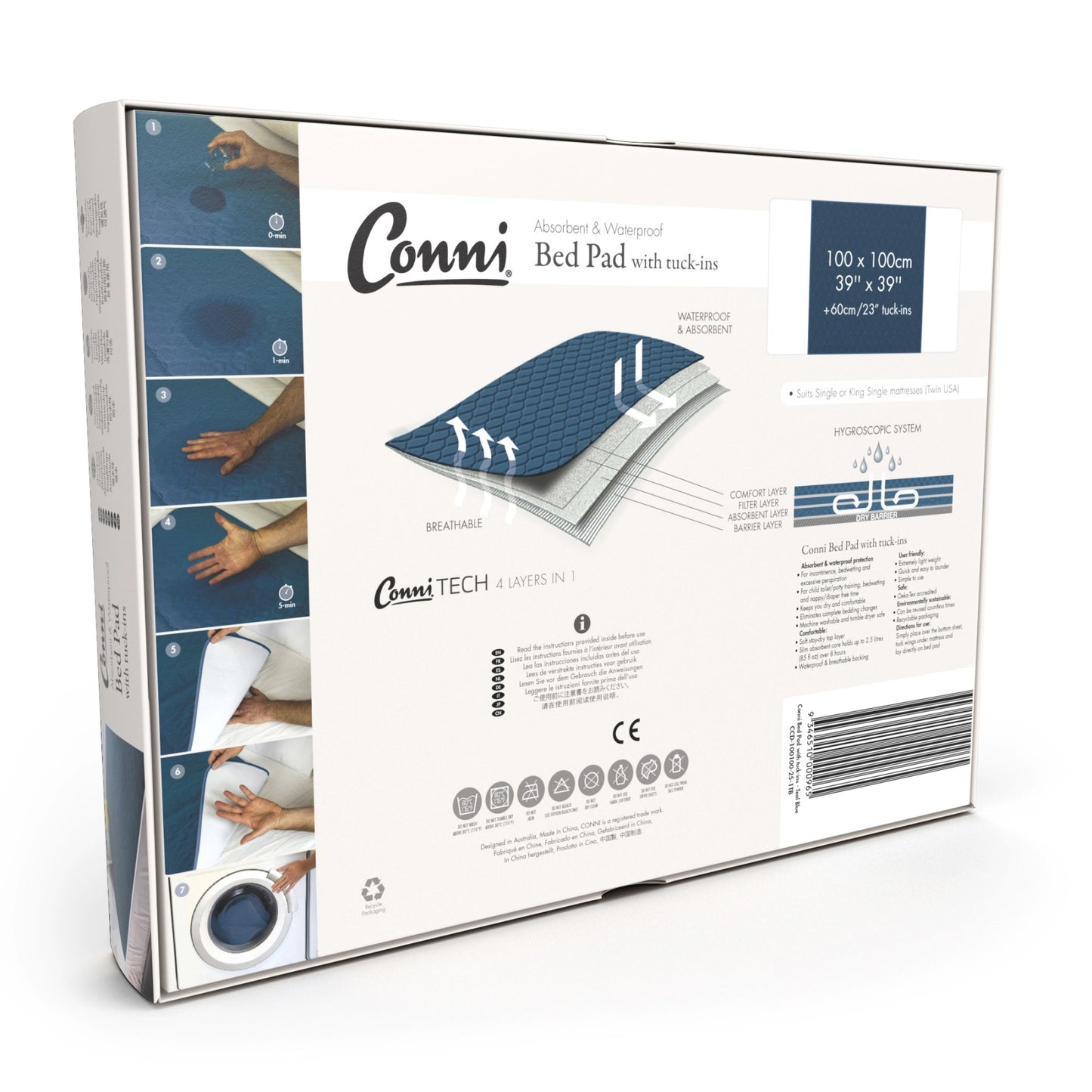 Conni Bed Pad- Teal Blue