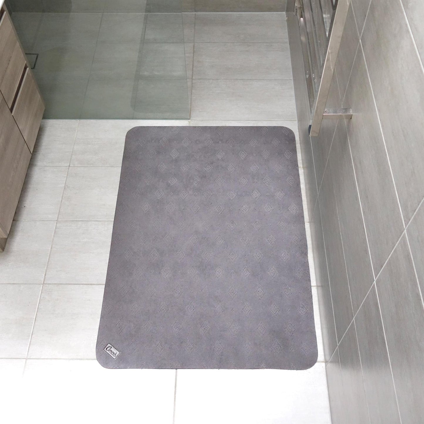 Anti Slip Absorbent Floor Mat - Double Classic - Grey