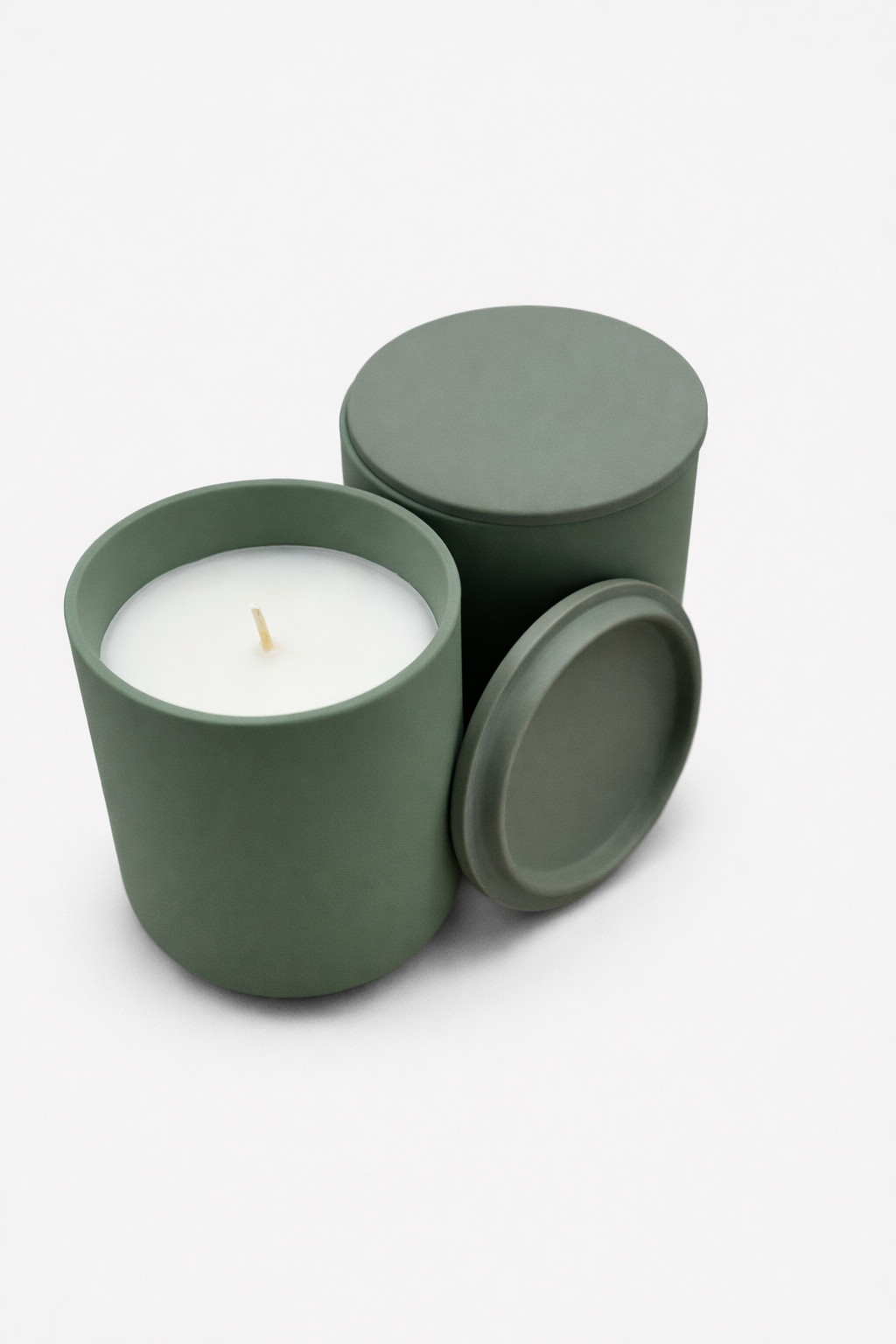 Green Jar Lidded Candle