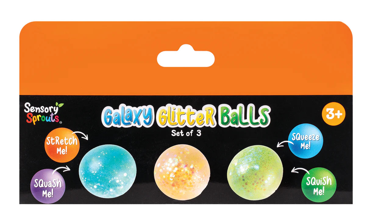 Galaxy Glitter Balls Orange