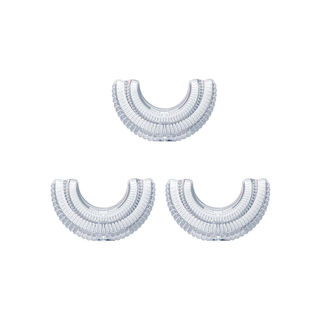 Happy Bubs U Shaped Silicone Toothbrush Replacement Heads x 3 Pack 2-6 year olds