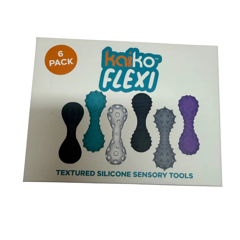FLEXI – Textured Silicone Sensory Tools by Kaiko – 6 Pack