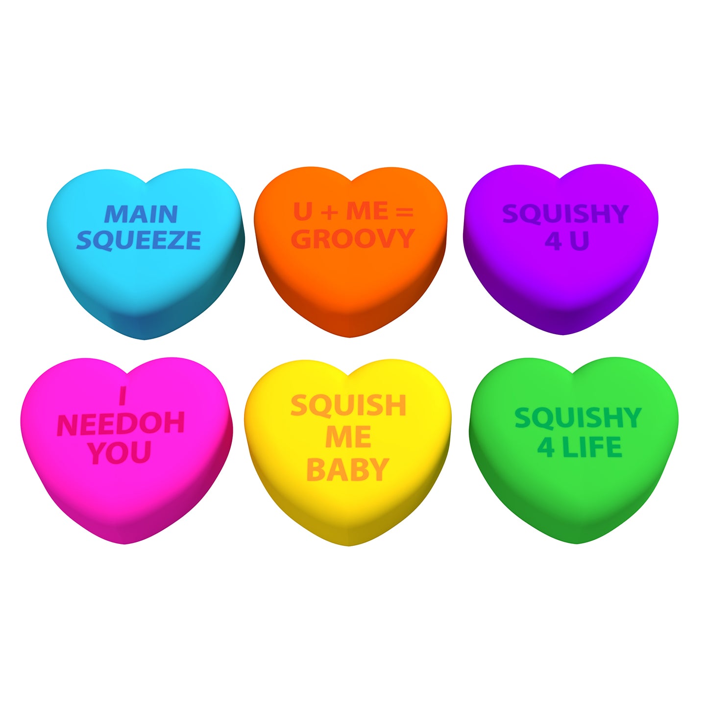 Nee Doh Teenie (3pc) Squeeze Hearts