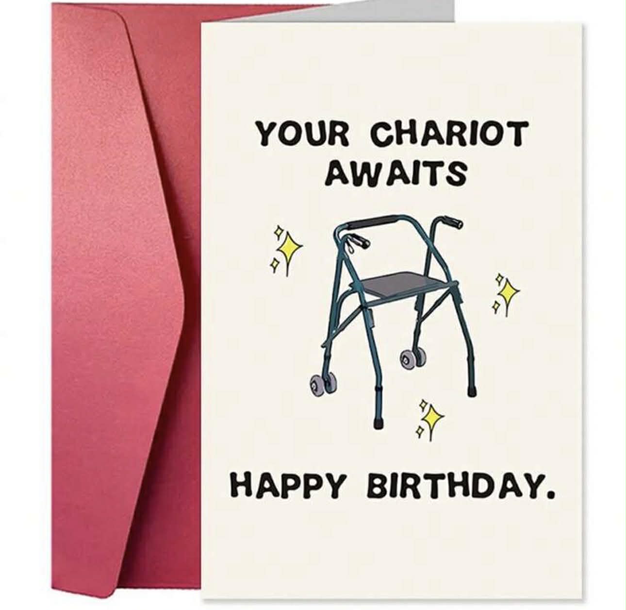 Greeting Card- Your Chariot Awaits-Walker