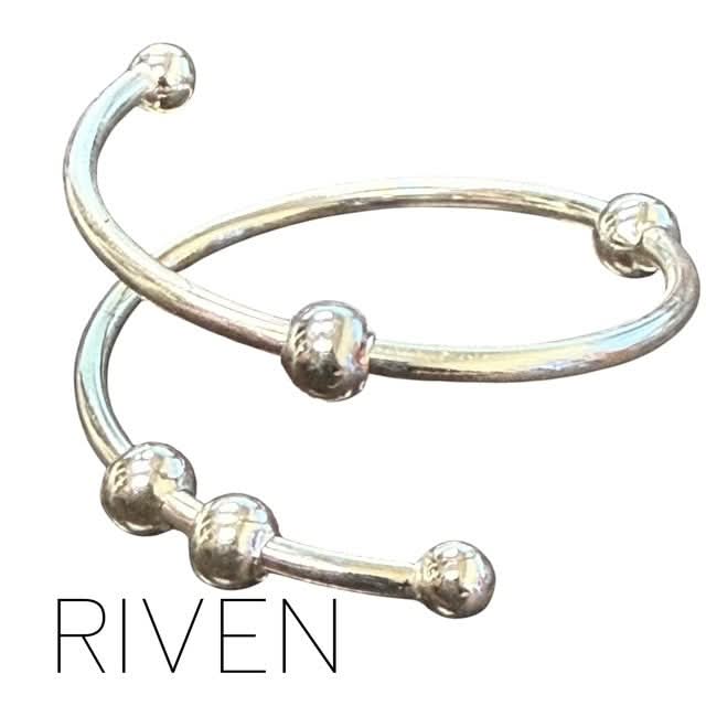 Riven Fidget Ring - Silver Wrap Around Ring - Sterling Silver Adjustable Size for Anxiety
