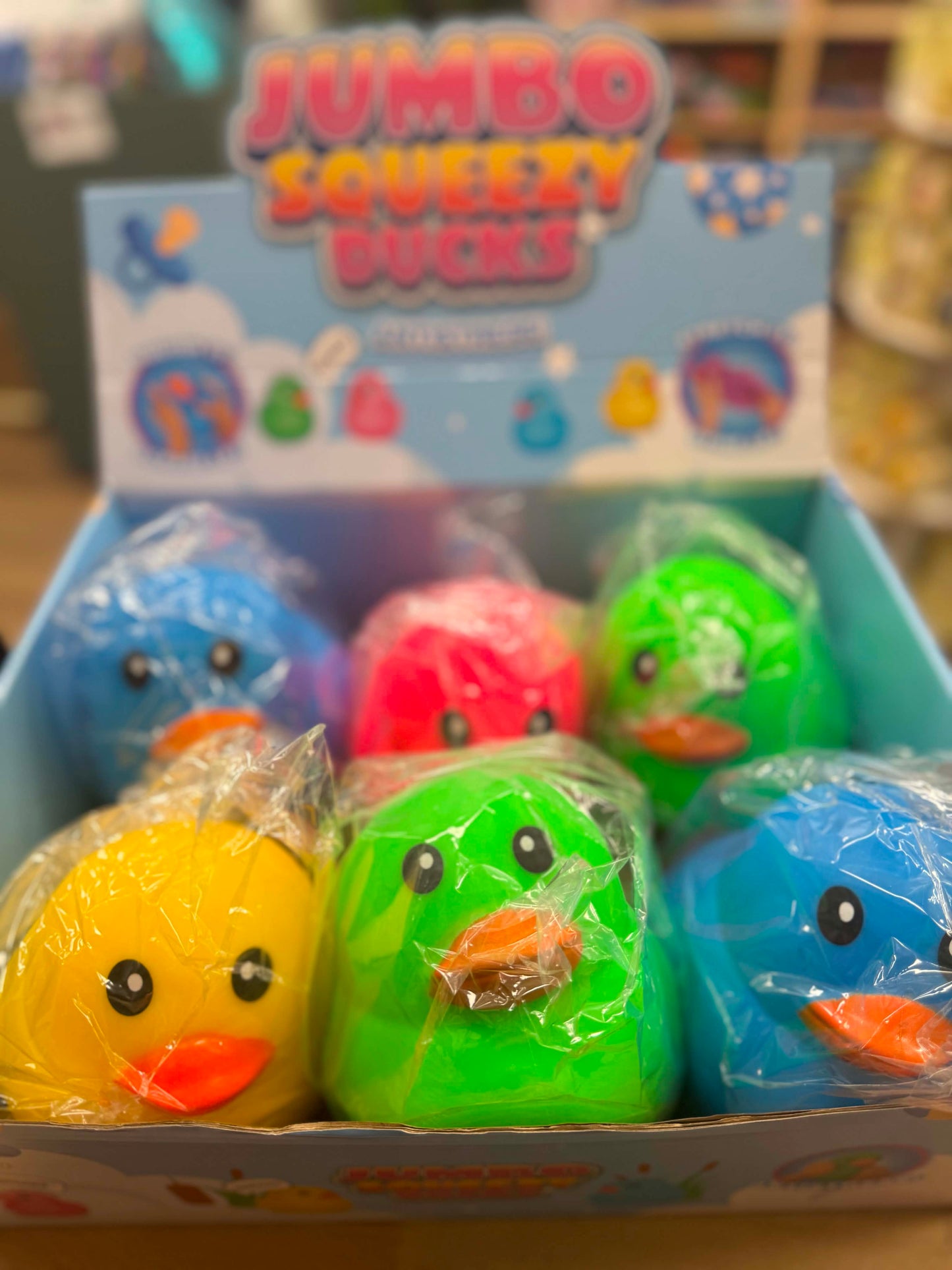 Coloured Jumbo Squeezy Duck