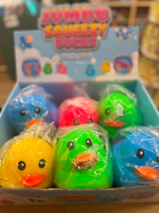 Coloured Jumbo Squeezy Duck