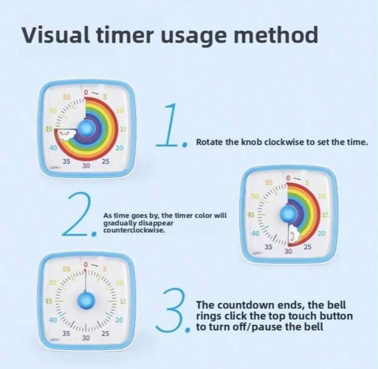 60 Minute Visual Rainbow Timer