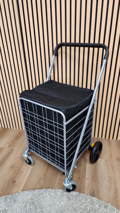 Four-Wheel Shopping Trolley with Cage