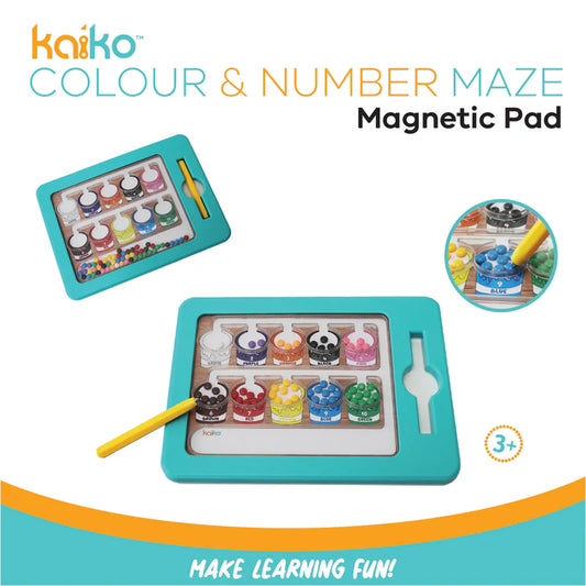 Colour & Number Maze Magnetic Pad - Magnetic Colour Sorting Maze