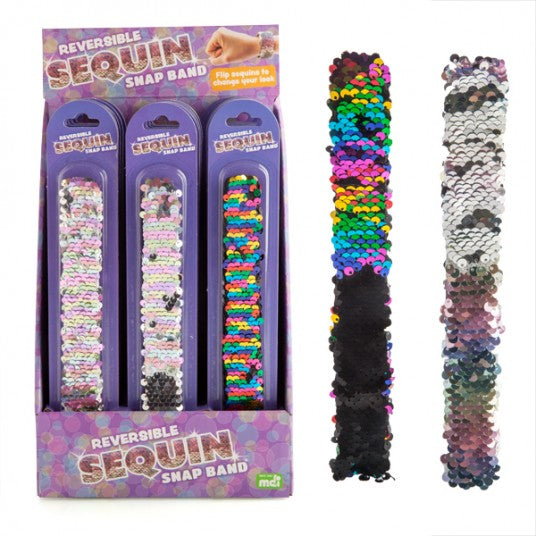 Colour Flip Sequin Snap Band