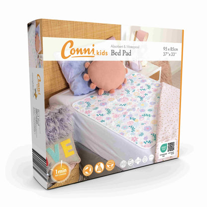 Conni Kids Reusable Bed Pad - Flower Print
