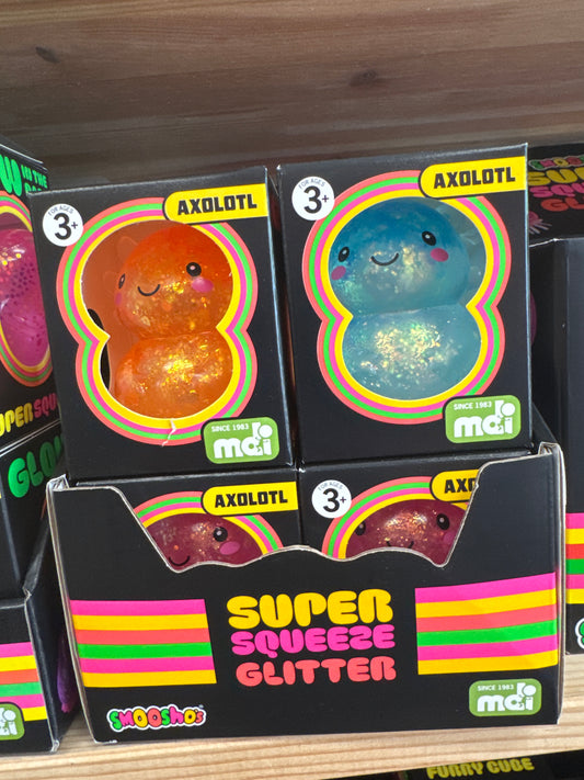 Smoosho's Super Squeeze Glitter Axolotl