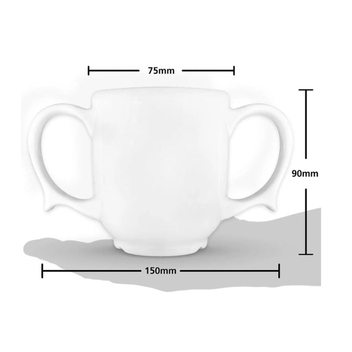 Dignity By Wade Two Handled Mug (250ml) - White