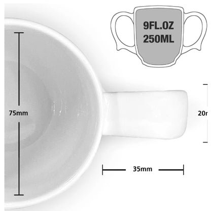 Dignity By Wade Two Handled Mug (250ml) - White