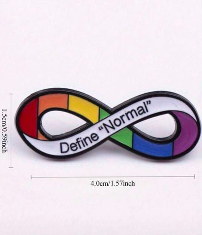 ''Define Normal'' Enamel Badge