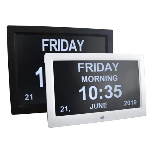 12" Digital LED Calendar Day Clock