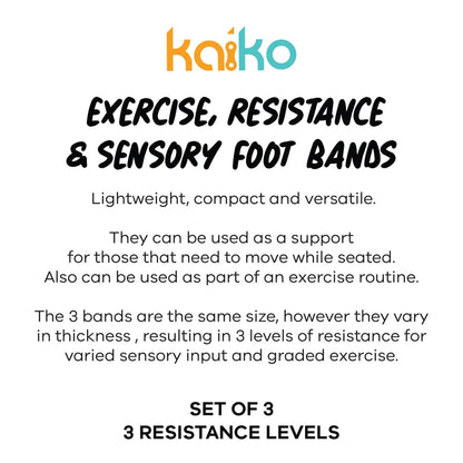 Exercise & Sensory Foot Band Set | 3 Resistance Levels