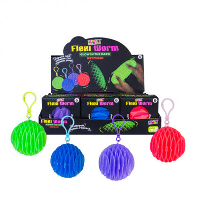 Flexi Worm Keychain (Glow In the Dark)