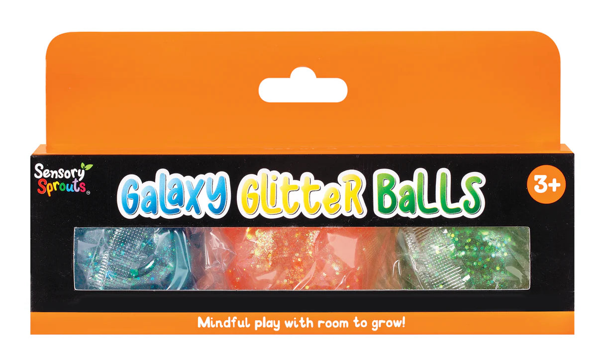 Galaxy Glitter Balls Orange