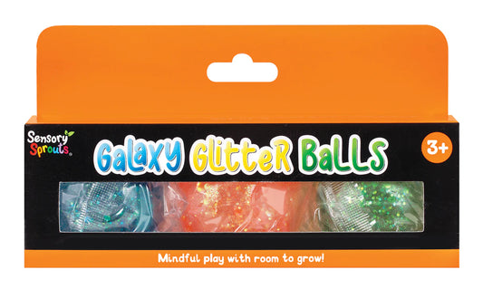 Galaxy Glitter Balls Orange
