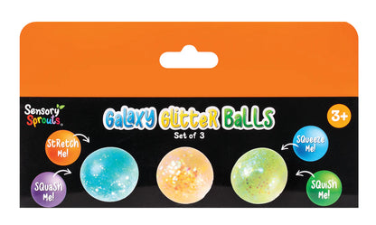 Galaxy Glitter Balls Orange