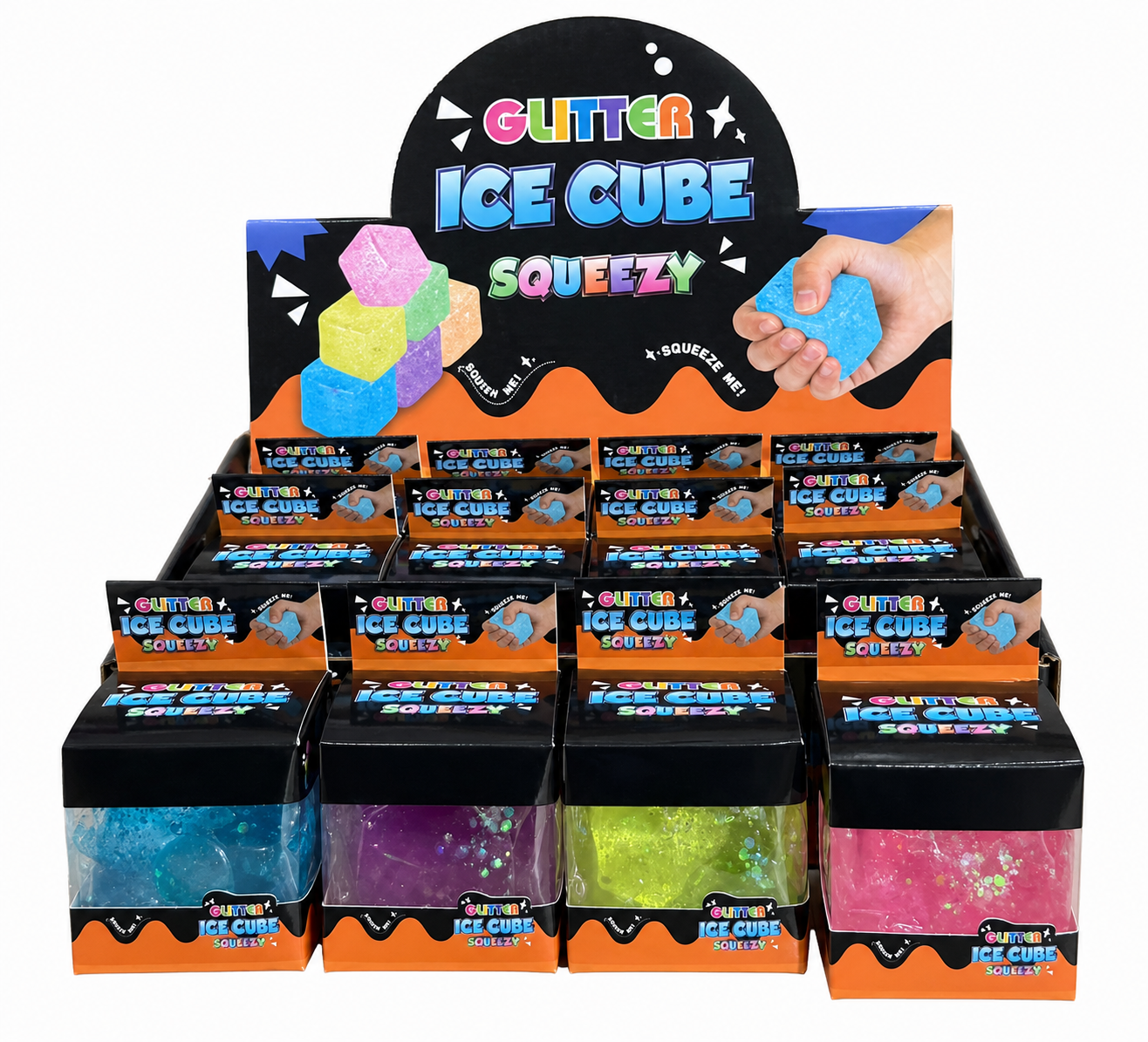 Glitter Ice Cube squeezy