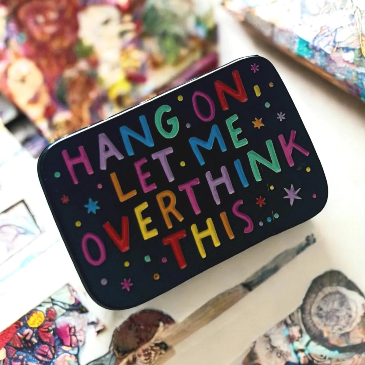 ''Hang on Let me overthink this'' Enamel Badge