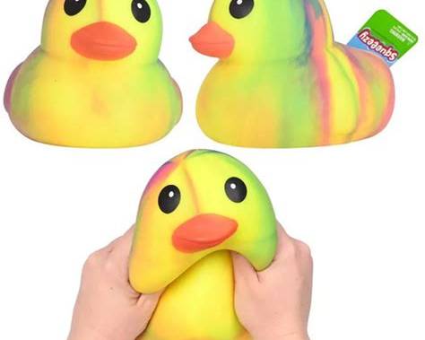 Jumbo Rainbow/Tie-Dye Duck Squishy