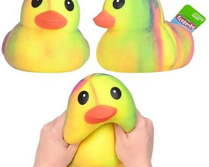 Jumbo Rainbow/Tie-Dye Duck Squishy