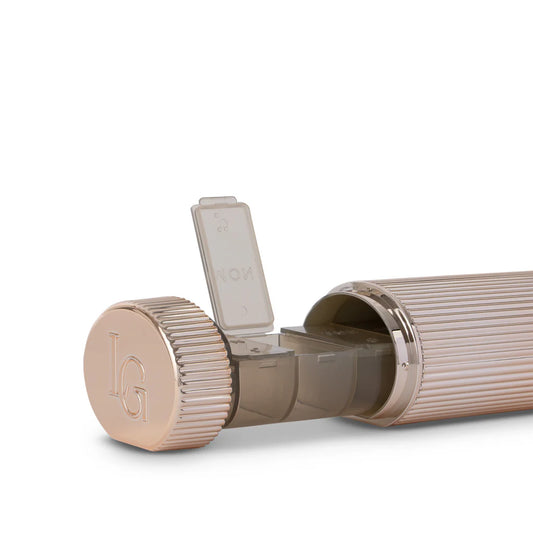 Stylish Pill Box - Champagne Gold