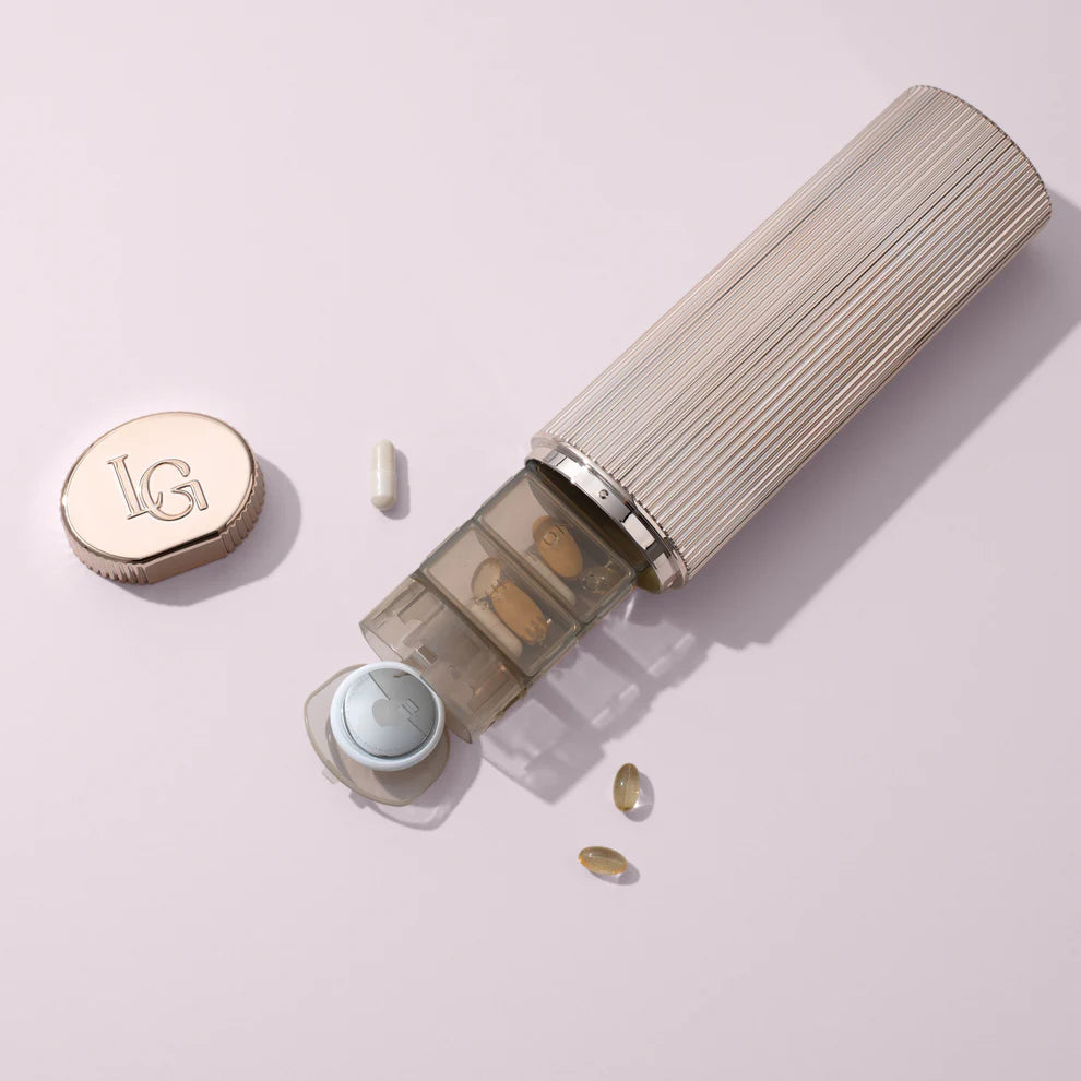 Stylish Pill Box - Champagne Gold