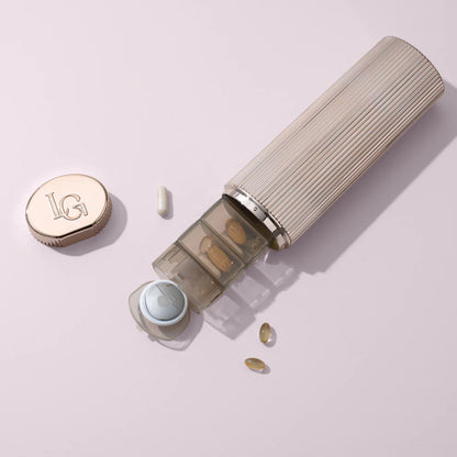 Stylish Pill Box - Champagne Gold