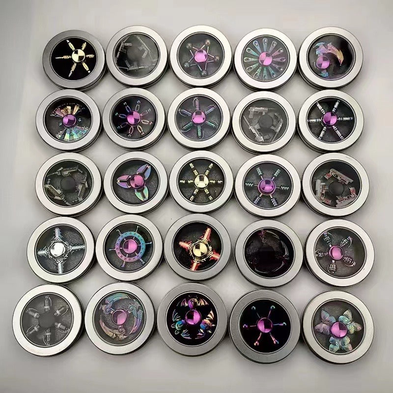 Metal spinner in metal container