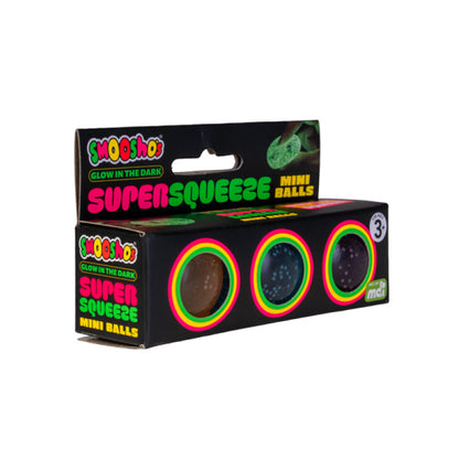 Smoosho's Super Squeeze Glow in the Dark Mini Balls Set of 3