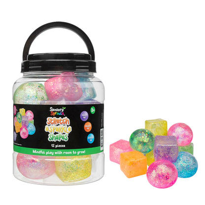 Stretch & Sparkle Shapes Jar of 12