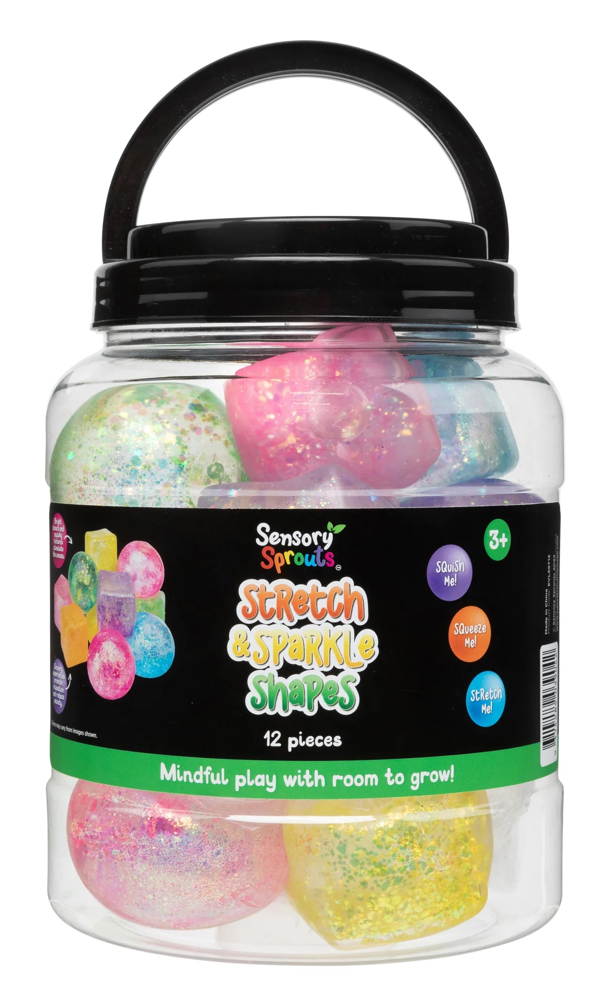 Stretch & Sparkle Shapes Jar of 12