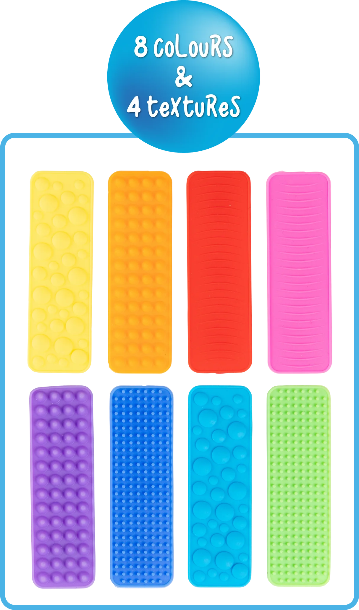 Textured Fidget Strips Set of 8