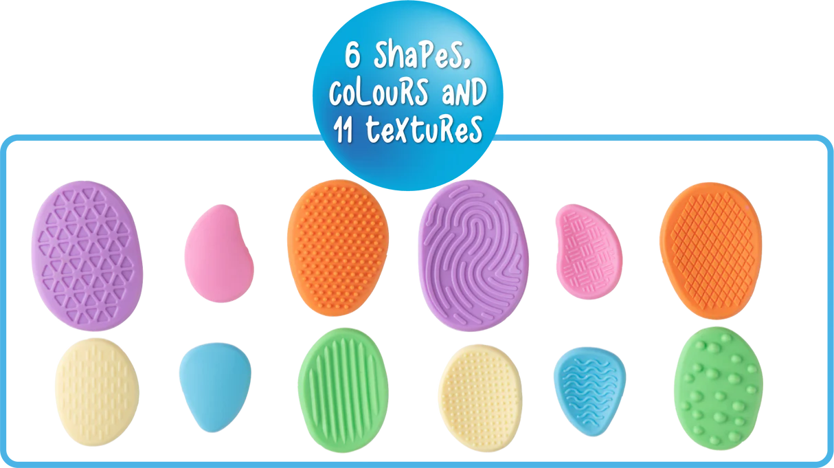 Textured Pastel Calming Stones Set of 18