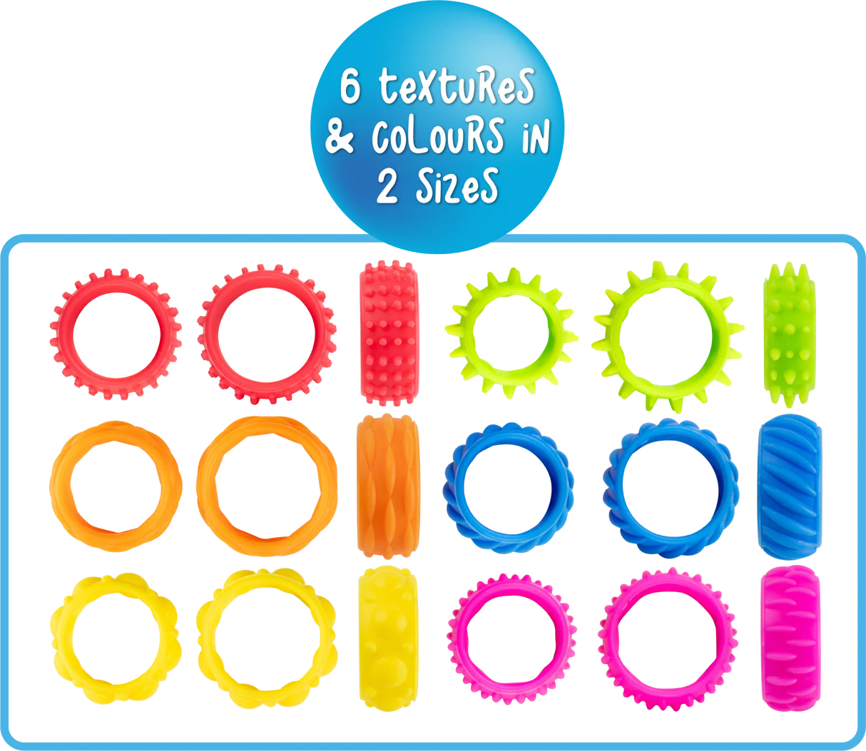 Textured Fidget Rings Set