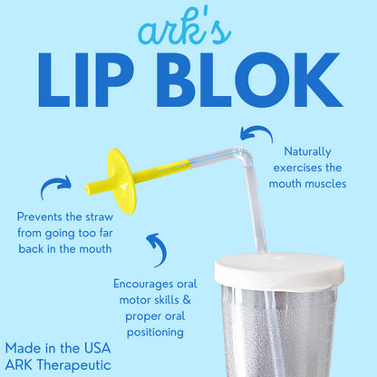 ARK Lip Blok® Oral Motor Tool for Straw Drinking (Yellow, Easiest)