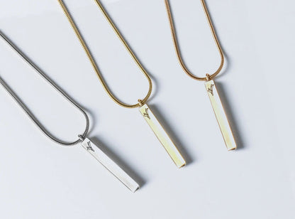 18K Gold or Matt Black Breathing Necklace for Natural Anxiety Relief