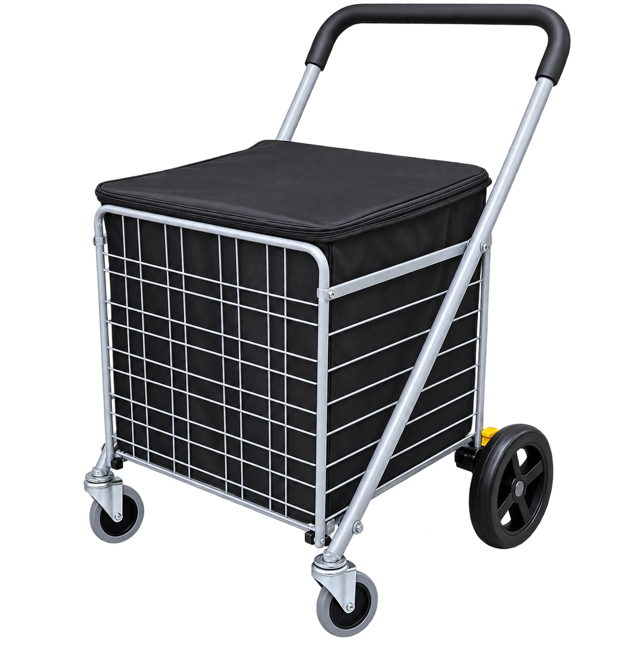 Four-Wheel Shopping Trolley with Cage