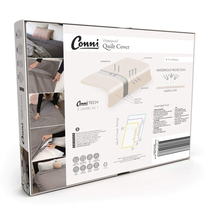 Conni Waterproof Quilt Cover - Charcoal
