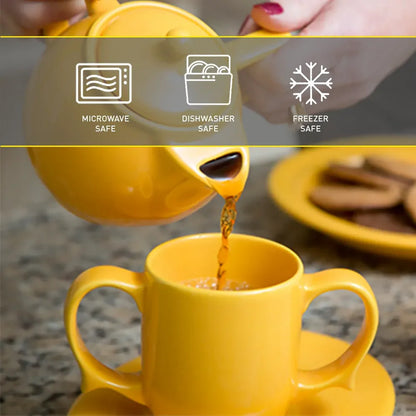 Dignity By Wade Two Handled Mug (250ml) - Yellow