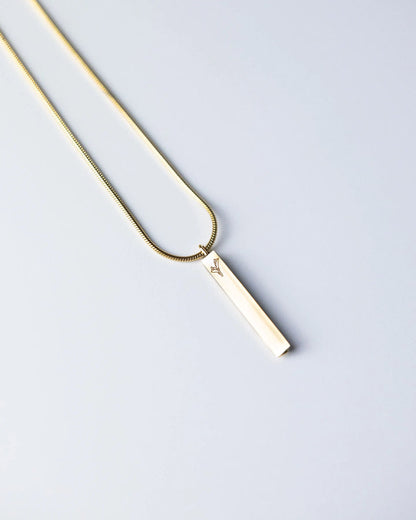 18K Gold or Matt Black Breathing Necklace for Natural Anxiety Relief