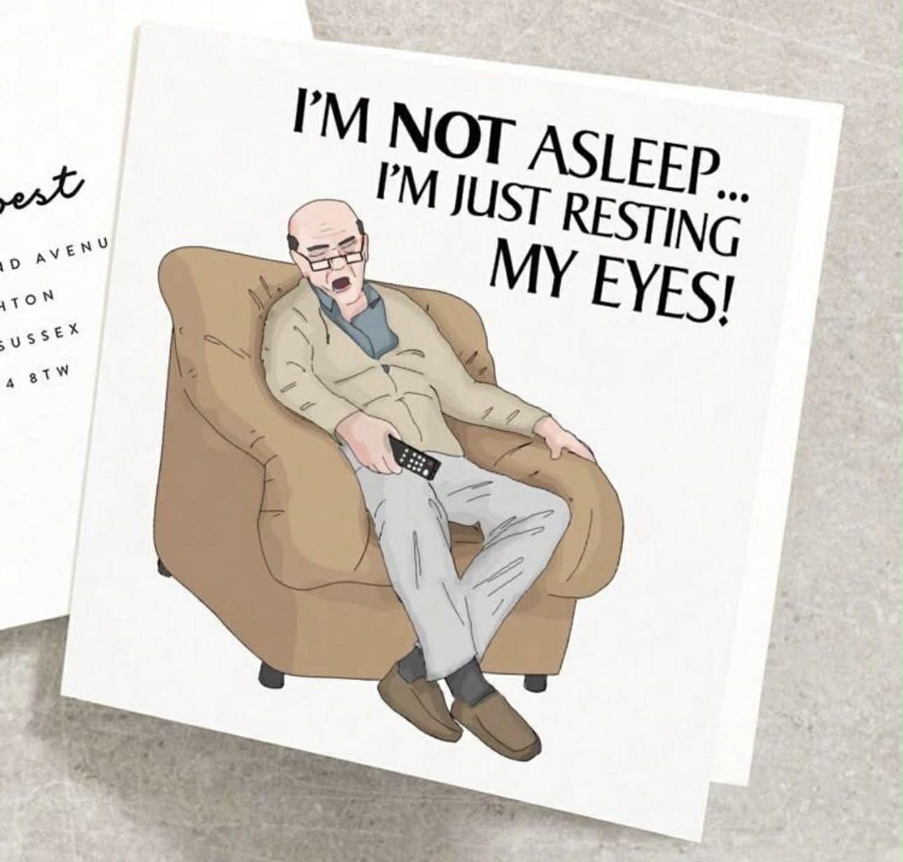 Greeting Card- I'm not asleep...