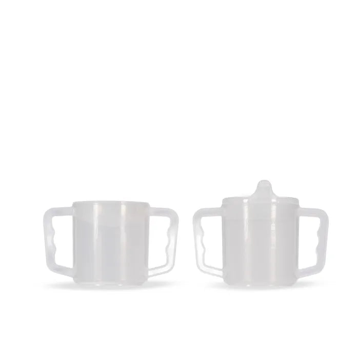 Homecraft Two Handled Mug, 270ml, Pair, with Spout and Splash Lids
